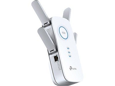 Image TP-LINK RE650 AC2600 Wi-Fi Range Extender, Wall Plugged,  1733Mbps at 5GHz + 800Mbps at 2.4GHz, 802.11ac/a/b/g/n, 1 Gigabit Port, Range Extender butto