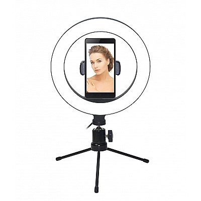 Vakoss LED Ring Light LD-G322K for selfie and makeup  LD-G320K, 72 LED 7W, 3 lighting modes, Tripod height: 32 cm 360-degree rotary head, Lamp Diamete
