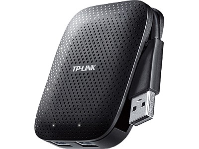Image TP-Link UH400, USB 3.0 Hub, 4 ports, mini-size, built-in USB connector cable