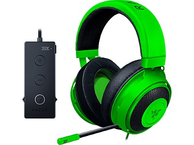 Image Headphone RAZER Kraken Tournament Edition Green / Gaming Headset, Retractable Microphone, featuring THX Spatial Audio for 360° sound, 50mm with neodym