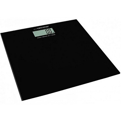 Image Bath Scale Esperanza AEROBIC EBS002K Black, Equipped with four high precision Strain Gauge sensors, Capacity 180kg /396LB, Division 100 g/0.2LB, Power
