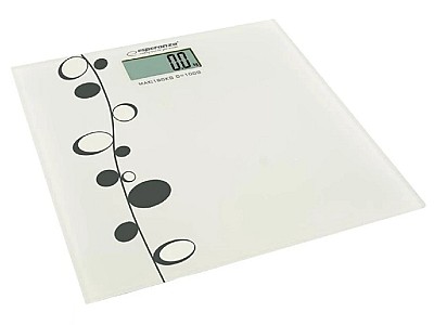 Image Bath Scale Esperanza ZUMBA EBS005 White, Equipped with four high precision Strain Gauge sensors, Capacity 180kg /396LB, Division 100 g/0.2LB, Power sa