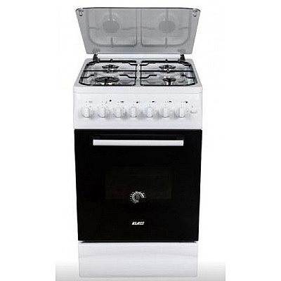 Image Gas \ el cooker KLASS T5404E4I-White,  50cm, gas \ electro