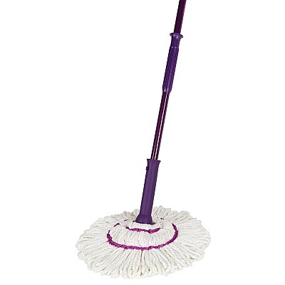 Mop Click-Click, microfibra, coada metalica, 130 cm