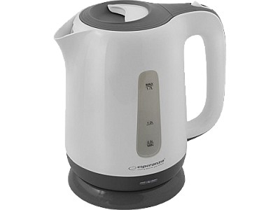 Image Kettle Esperanza KALAMBO EKK015E 2200W, 1,7l,  concealed heating element, 360° swivel base, auto shut-off after boiling, white