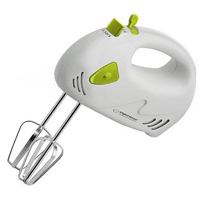 Image Hand Mixer Esperanza MUFFIN EKM007G,  150W, Ajustable speeds; 2x dough hook, 2x beater