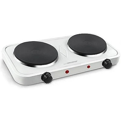 Image Electric Hot Plate Esperanza COTOPAXI EKH010W  White, 2000W (1x1000W, 1x1000W), 5 temperature degrees thermostatic protection against overheating The