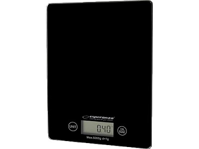 Image Kitchen Scale Esperanza LEMON EKS002K Black, Touch buttons, Maximum capacity: 5000g, Division: 1g, Four units of measure: g /lb/oz/kg, Tare Function,