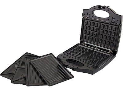 Image Sandwich Maker Esperanza PORTABELLA EKT006K Black 750W, 3 in 1 functions (sandwich maker, waffle maker and grill), automatic temperature control, non-