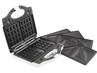 Image Sandwich Maker Esperanza PORTABELLA EKT006W White 750W, 3 in 1 functions (sandwich maker, waffle maker and grill), automatic temperature control, non-