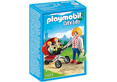 Image PM5573 Mother with twin stroller