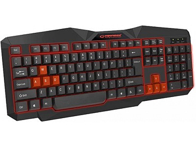 Image Keyboard Esperanza TIRONS  EGK201R Red - US Layout / Gaming, Illuminated