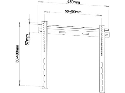 SBOX TV-Wall Mount PLB-114M for 23-55'', Vesa 400 x 400 , Max load 60 kg