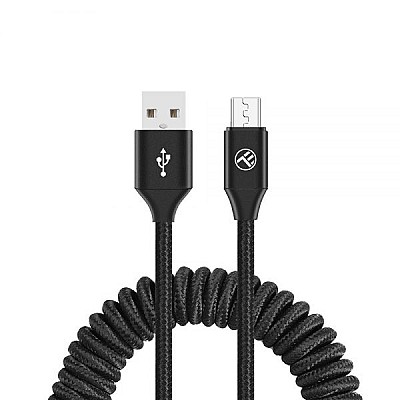 Image Cable USB - Micro USB, 1.8m EXTENDABLE, 2A Tellur Black  TLL155394
