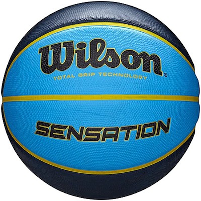 Image Minge Baschet Wilson Sensation, marime 7, Negru/Albastru (WTB9118XB0702)