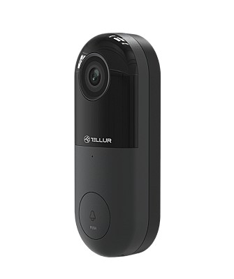 Image Tellur Video DoorBell WiFi, 1080P, PIR, Wired, Black