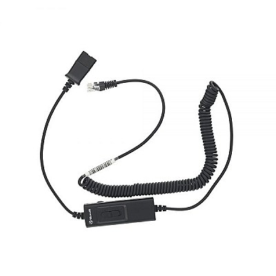 Image Tellur QD to RJ11 adapter cable + universal switch, 2.95m max, black, TLL416004 (compatible with Plantronics headsets)