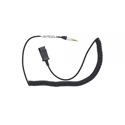 Image Tellur QD to Jack 3.5mm 4 pole adapter cable, 2.95m, black, TLL416002 (compatible with Plantronics headsets)