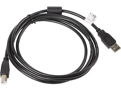Image Cable USB AM-BM  1.8m LANBERG  (print)  with Ferrite core CA-USBA-11CC-0018-BK