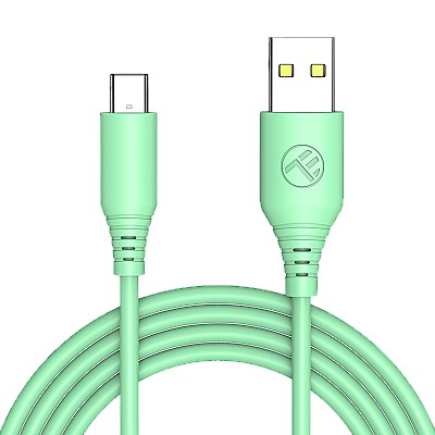 Image Cable silicone Tellur USB to Type-C, 3A, 1m, green