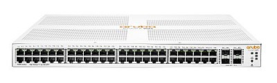 HPE 1930 48G 4SFP+ Switch, 48-port RJ-45 10/100/1000 ports, Layer 2 switching, 4-SFP+ 100/1000/10000 Mbps ports, VLANs, IGMP Snooping, link aggregatio