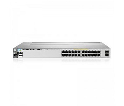 Aruba 3800 24G PoE+ 2SFP+ Switch, 24-port RJ-45 10/100/1000 PoE+ ports (720W),  fully  managed  advanced Layer 3, static routing, 2-SFP+ 1000/10000 Mb