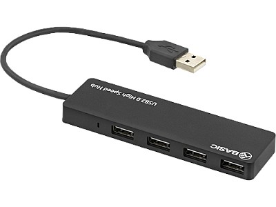Image Hub Tellur cu 4 porturi USB 2.0, negru
