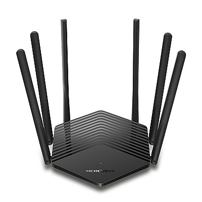 Image MERCUSYS MR50G AC1900 Wireless Dual Band Gigabit Router,SPEED: 600 Mbps at 2.4 GHz + 1300 Mbps at 5 GHz ,SPEC:  6× Antennas, 1× Gigabit WAN Port + 2×