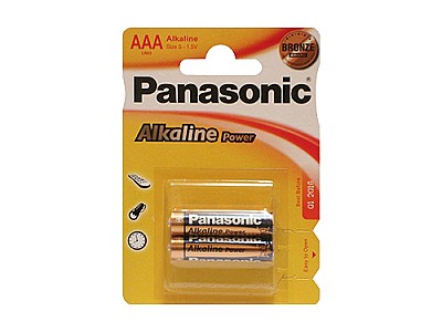 Image 2907 Baterie Panasonic Alkaline Power, AAA Blister x 2,  LR03REB/2BP