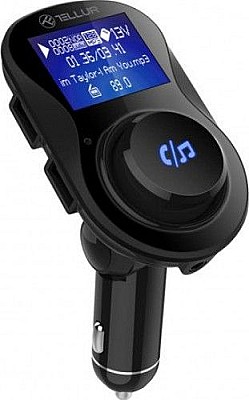 Car FM Transmitter, FMT-B3, Bluetooth, Display, MicroSD, 2 x USB max 3.1A, AUX, Bluetooth, USB, Tellur Black  TLL622021