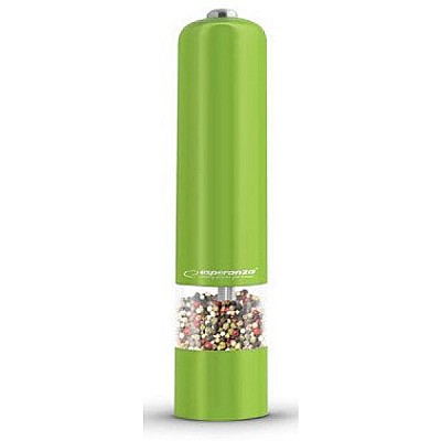 Image Grinder Esperanza MALABAR EKP001G Green,  LED illumination during use Adjustable grinding thickness Length: 23cm Diameter: 5cm Power: 4* AA batteries