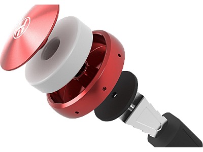 Air Vent Car Perfume Freshener Tellur CF1, Aluminium Red, 3xCar Fragrances, up to 12 months,  TLL441011