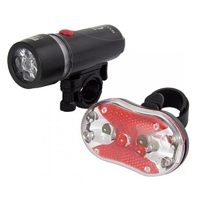 Image Bike Front&Tail Led Light Esperanza EOT015 ALPHECCA, Power supply: 4 AAA + 2 AAA batteries, not included