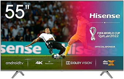 Image 55" LED TV Hisense 55A7400F, Black (3840x2160 UHD, PCI 1500 Hz, SMART TV (Android TV OS), 3 x HDMI2.0, 2 x USB, Display color depth 8bit+FRC, HDR10, H