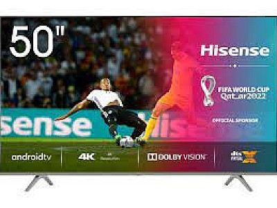 Image 50" LED TV Hisense 50A7400F, Black (3840x2160 UHD, PCI 1500 Hz, SMART TV (Android TV OS), 3 x HDMI2.0, 2 x USB, Display color depth 8bit+FRC, HDR10, H