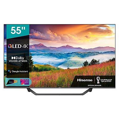 Image 55" LED TV Hisense 55A7GQ, Black (3840x2160 UHD Quantum Dot Display, PCI 2000 Hz, SMART TV (VIDAA U5.0 OS), 3 x HDMI2.0, 2 x USB, Display color depth