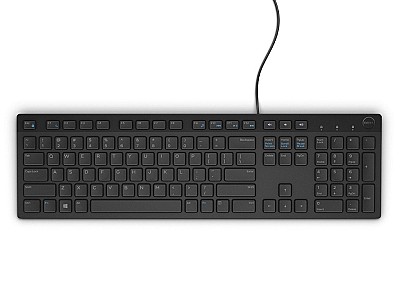 Image Tastatura Dell KB216 Multimedia Keyboard, Russian (QWERTY),Black (580-ADGR)