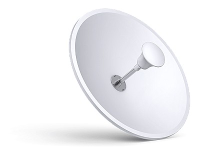 Image 2.4GHz 24dBi Outdoor 2x2 MIMO Dish Antenna, 2 RP-SMA connector, point-to-point backhaul application