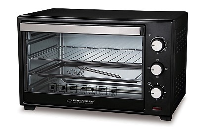 Image Electric Oven Esperanza PROSCIUTTO EKO008, 20L, Power: 1600W, Temperature: 0°C - 250°C, Timer: 0-60 minutes, 3 Heating functions available, Crumb tray