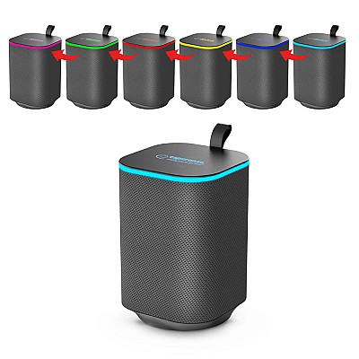 Image Esperanza SAKARA EP155, Bluetooth Portable Speaker, power: 10W, RGB Illumination, Bluetooth profiles: A2DP, AVRCP, HFP, HSP, Bluetooth version: 5.0, B