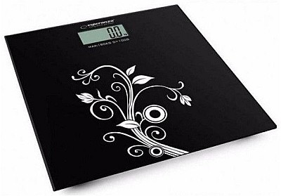 Image Bath Scale Esperanza YOGA EBS003 Black, Equipped with four high precision Strain Gauge sensors, Capacity 180kg /396LB, Division 100 g/0.2LB, Power sav
