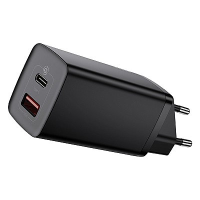 Image Universal Home Charger Baseus GaN2 Lite, 2xUSB (C + U), 65W, Black  CCGAN2L-B01